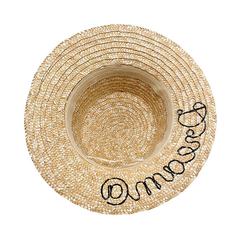 Traditional Straw Hat With Wide Brim And Bow For Summer Outdoor Sun Protection