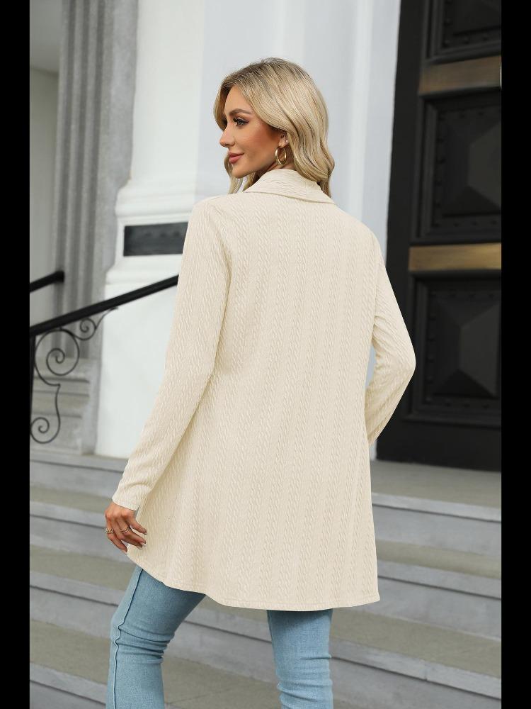 2023 Fashion Warm Cozy Women's Solid Color Knit Cardigan Sweater Autumn Winter