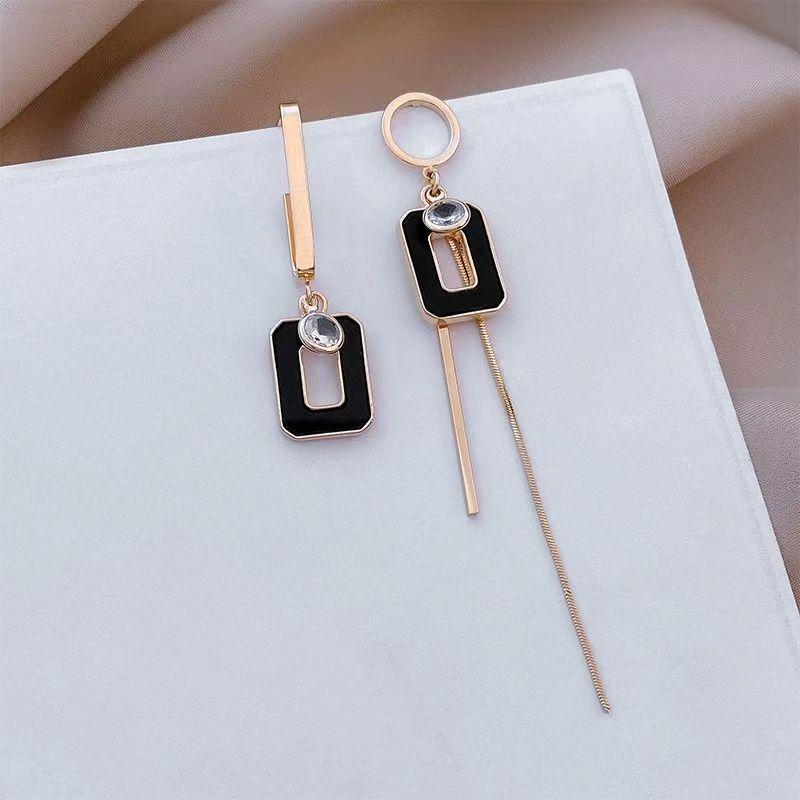 Elegant Black Butterfly Tassel Earrings - Sweet, Cool, and Versatile Design