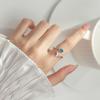925 Sterling Silver Rings for Women Couple Minimalist Handmade BLue Star Ring Fine CZ Jewelry Birthday Gift Prevent Allergy