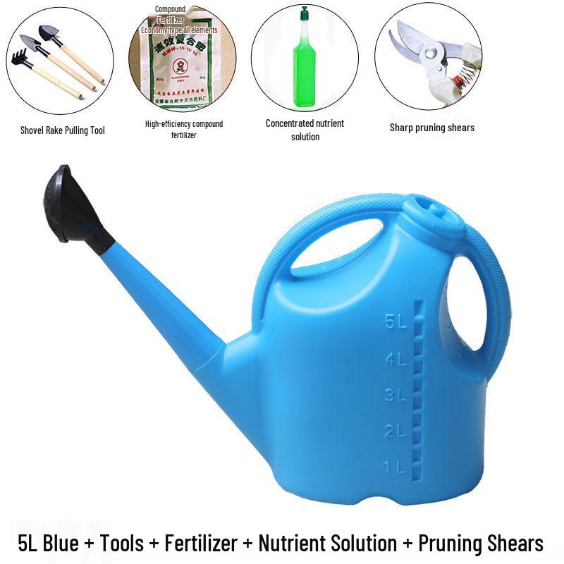 Large Capacity Garden Watering Can with Long Spout and Thickened Plastic