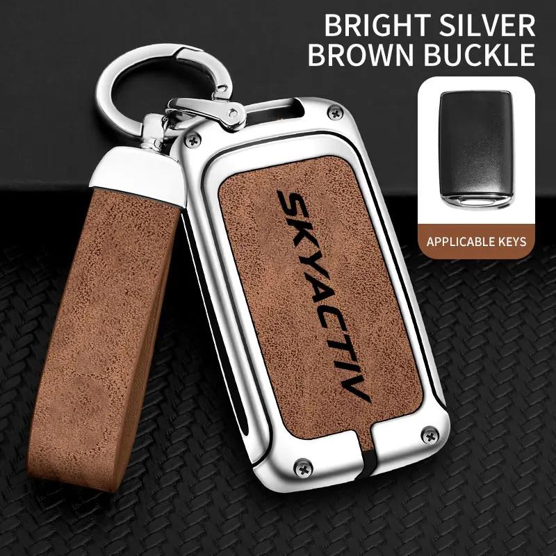 Zinc Alloy Car Key Holder Skyactiv for Mazda 3 2 6 CX3 CX5 CX30 CX8 CX9 MX5 SKYACTIV Remote Protector Car Key Cover