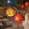 Luminous Mid-Autumn Paper Lanterns Folding DIY Handheld Lanterns  Kindergarten Use