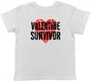 Valentine Survivor Broken Red Heart Kids T-Shirt Boys Girls Gift