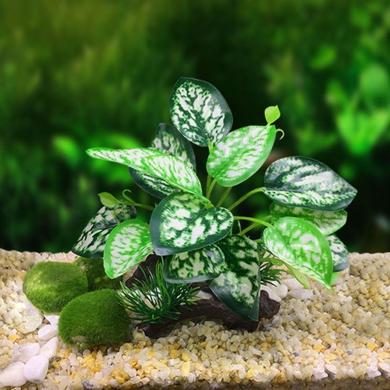 Artificial Driftwood Twigs Branch Aquarium Plastic Plant Fish for Tank Hide Leaves Ornament Non Toxic Safe for All Fish