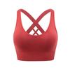 Women Cross Back Sports Bra Breathable Comfortable With Chest Pads For Gym Yoga Running Fitness