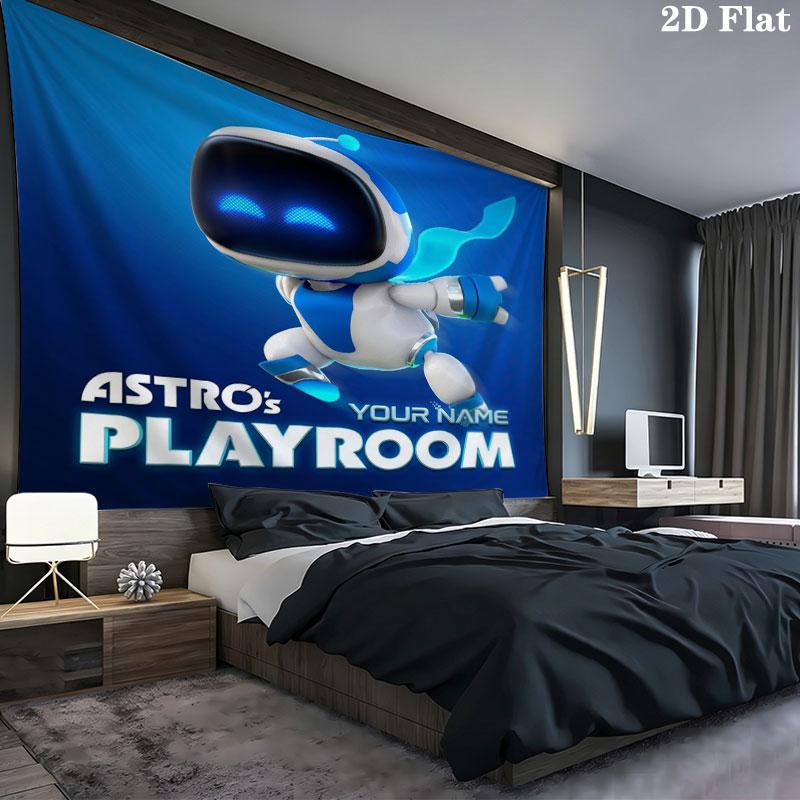 ASTRO BOT Custom Name Wall Tapestry Aesthetic Wall Hanging Printed Fabric Blanket Decorative Tapestries for Bedroom Living Room Home Decor