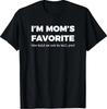 Camiseta Divertida – Soy el Favorito de Mamá – Regalo para Hijo o Hija Camiseta de Humor Familiar