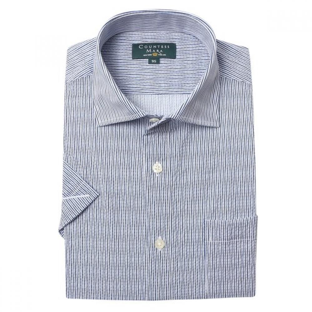 Countess Mara Легкая рубашка в полоску из сирсакера, не мнущаяся 23ss 110
