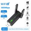BT5.3 900Mbps WiFi 6 USB Adapter 2.4/5.8GHz USB3.0 Wi-fi Dongle Wireless 802.11ax/a/b/ Network Card Gain Antenna For Windows 10