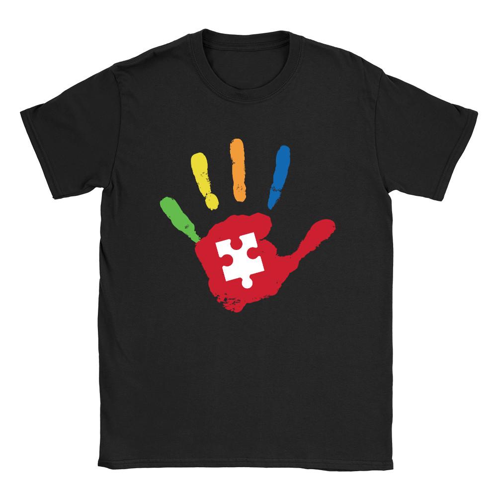 T-Shirt pour hommes, main d autisme, cadeau de sensibilisation aux Aspergers autistes S