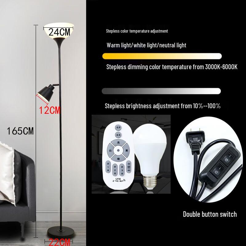 Modern Double-Head Floor Lamp