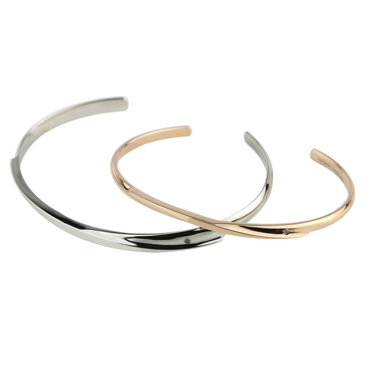 

Diamond stainless steel pair bangle [Zanypolo Tarzini]