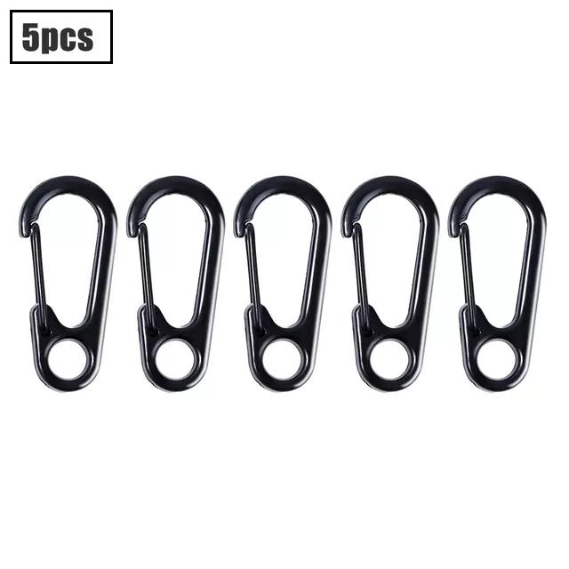 5Pcs Mini Carabiner D-Ring Key Chain Spring Clips Aluminium Alloy Hang Buckle Survival Outdoor Camping Keyring Tool for Bag