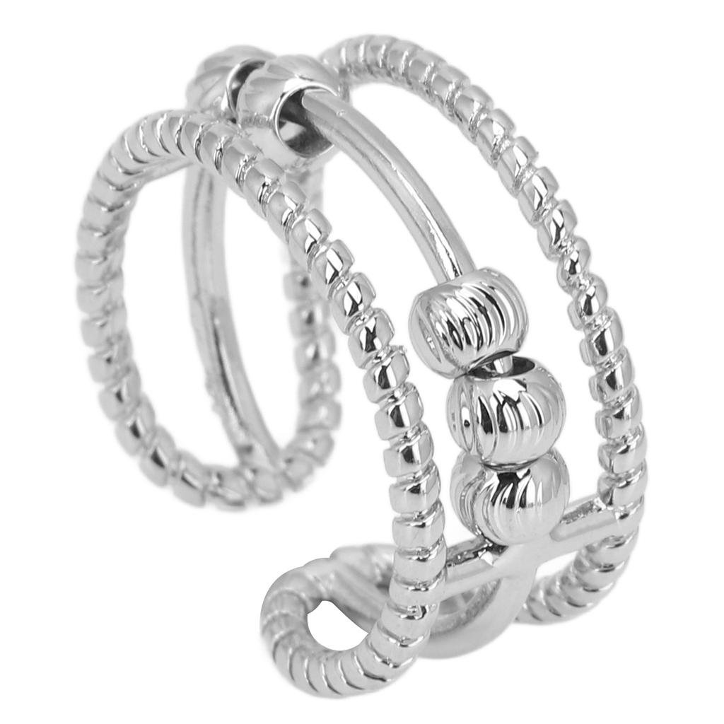 Bead Stress Relief Ring Men Women Adjustable Exquisite Fashionable Anxiety Relieving Ring for Party