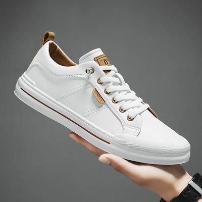 Men's Casual Shoes Luxury Handmade Leather Office Business Shoes for Men Sneakers Comfort Classic White Shoes Man Sports