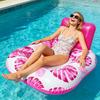 Foldable Double-person Round Hole Leaf Float Inflatable Water Bed Water Play Toy Water Float
