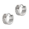 Eingelegtes Design Edelstahl Ohrringe Herrenohrringe Silber EGS3165040_NLP