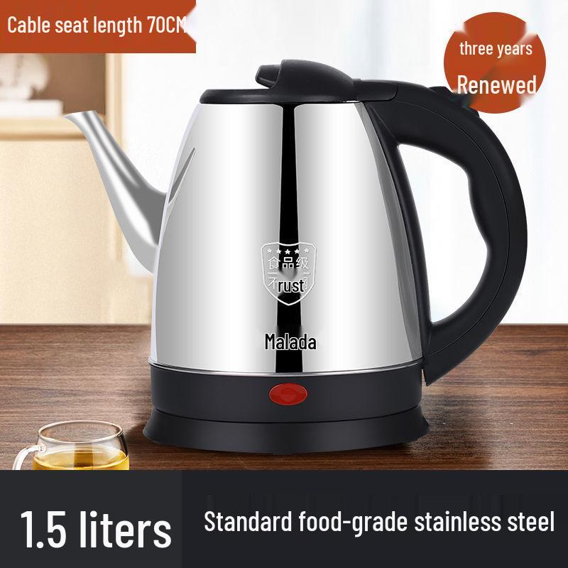 Malata Long Spout Electric Kettle – Automatic Shut-Off, Anti-Dry Protection, Ideal for Tea Brewing.
