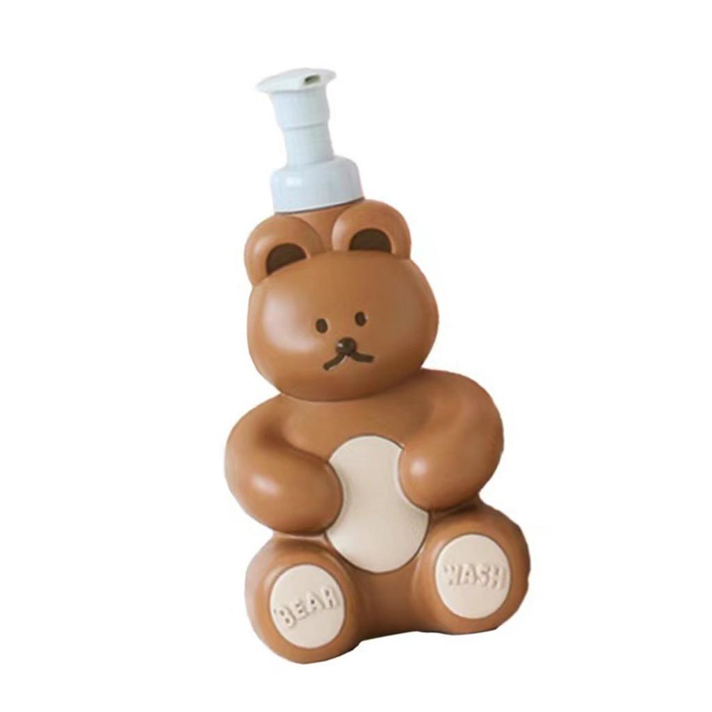 Schaumpumpe Flasche Niedliche Bärenform Große Kapazität Schaumseifenspender Flasche für Gesichtsreiniger Körperreiniger Handseife