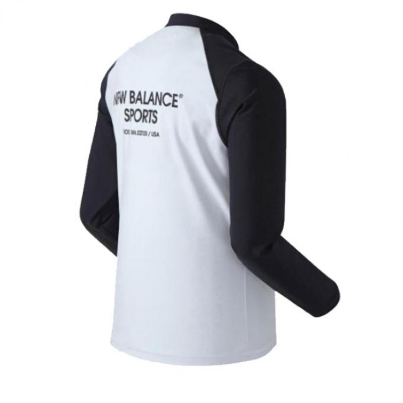 New Balance Club Nbmdd32703 Wh Summer Zip Up Rash Guard Unisex Male