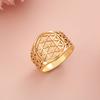 Flower of Life Rings Stainless Steel Sacred Geometry Women Finger Ring Amulet Vintage Jewelry Gift