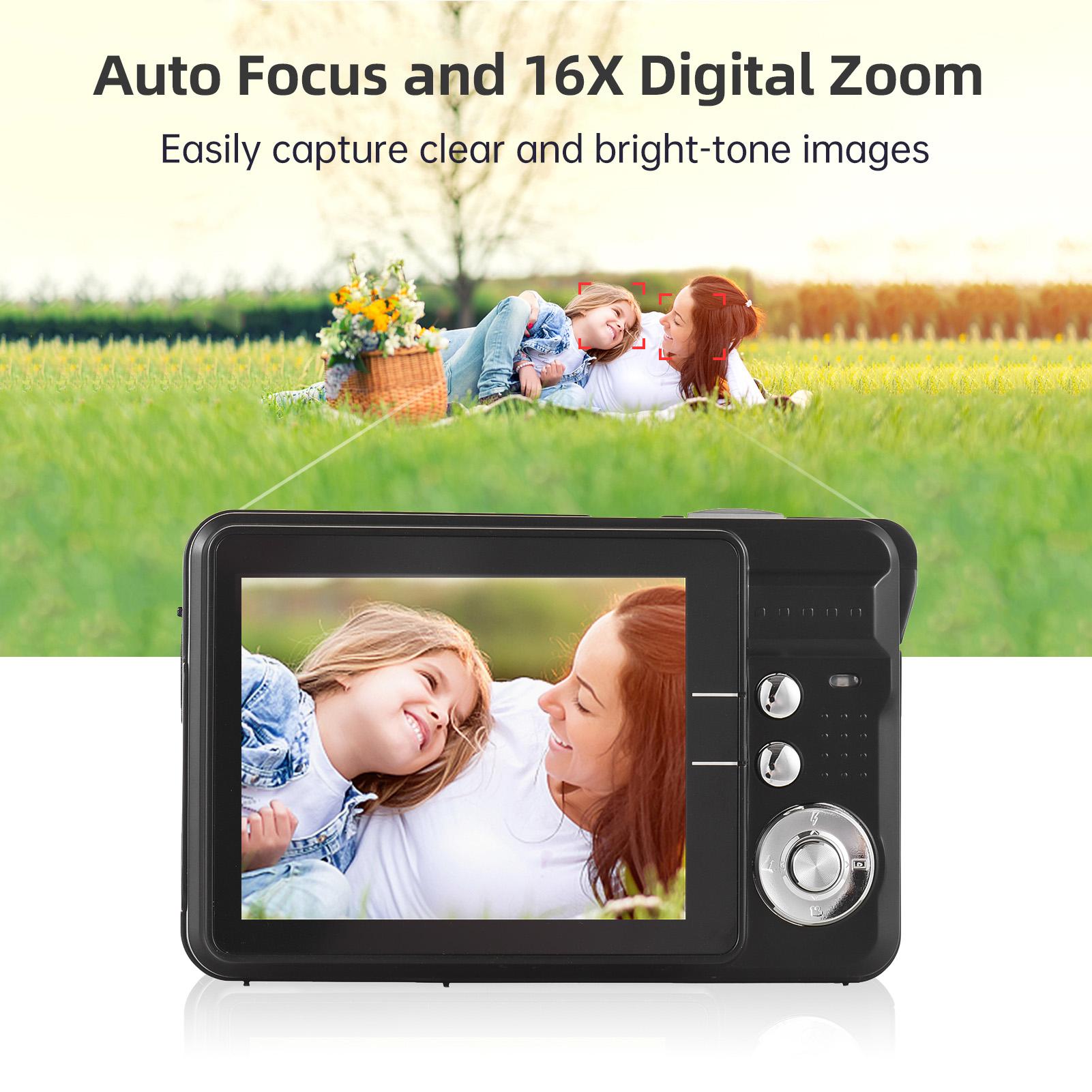 

4K Digital Camera Video Camera Camcorder 48MP 2.8 Inch TFT Screen Auto Focus 16X Digital Zoom Anti shake Face Detect Without TF Card чорний