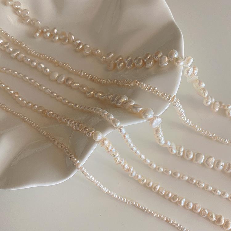 Freshwater pearl series necklace French retro versatile elegant personalized neck chain collarbone chain