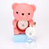 Rotating Teddy Bear Rose Jewelry Box with Preserved Flower - Charming Gift Idea for Rings and Necklaces
