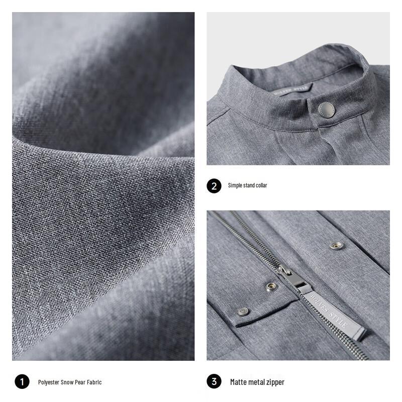 SEPTWOLVES Men's Stand-Collar Casual Jacket