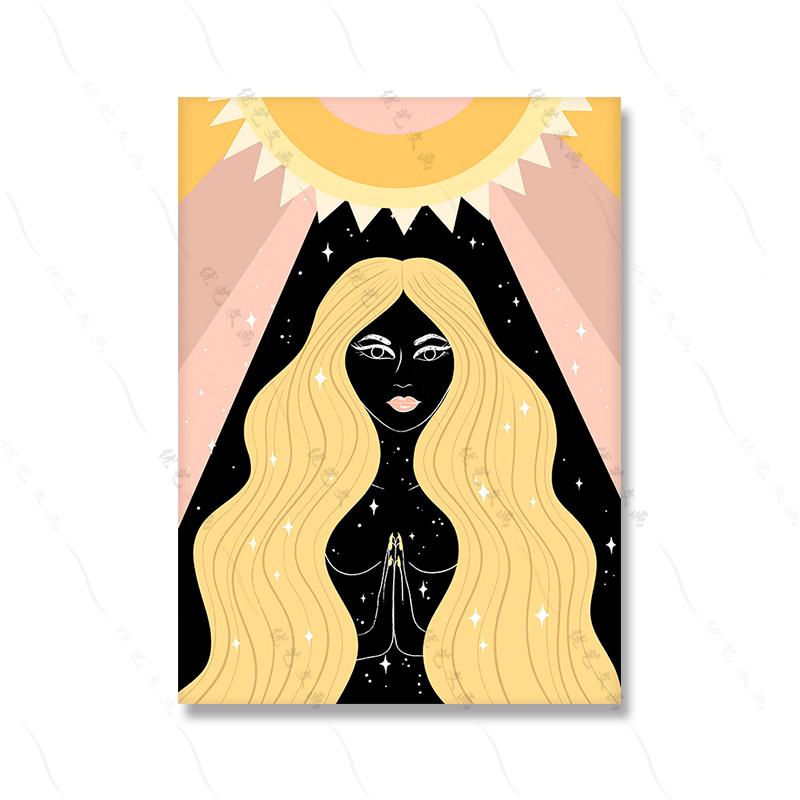 Floral Animal Print Pink Bedroom Hallway Poster Wall Decor Positive Quote Colourful Canavs Painting Kitchen Office Decor Picture