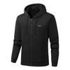 Men's Heated Zip-Up Hoodie – Heat-Generating, Sport Casual, Solid Color Cardigan.