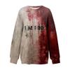 Damska Moda Casual Długi Rękaw Halloween Nadrukowany Dekolt Bluza Top