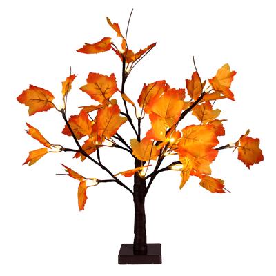 OSALADI Érable artificiel illuminé à 24 têtes, arbre d'automne de table pour décoration de festival à domicile (Whi chaud