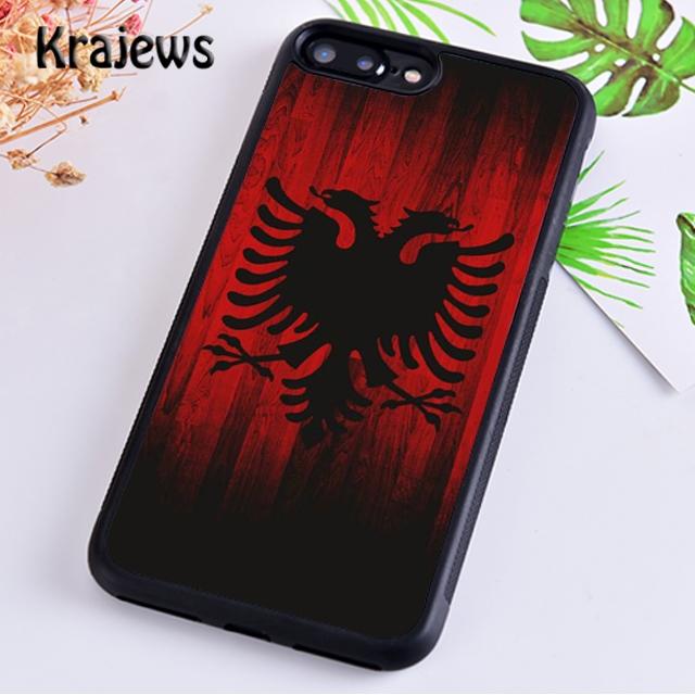 Krajews Albanian Flag Eagle Banner Phone Case Cover For iPhone 14 5s 6s 7 8 Plus X XR XS 11 12 13 Pro Max Samsung S21 S22 Ultra