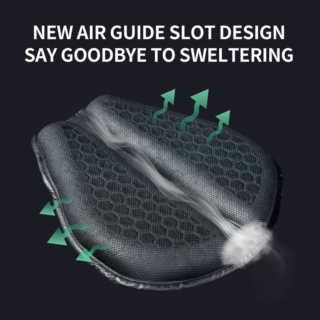 Motorcycle Gel Seat Pad Shock Absorption Gel Pad Breathable Chair Shock Absorbing Cushion for Support & Softness Comfortable