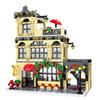 1489 Teile Moc Kreative Stadt Westliches Restaurant Straßenansicht Gebäude Lde Bausteine Modell Architektur Kinder Puzzle Spielzeug