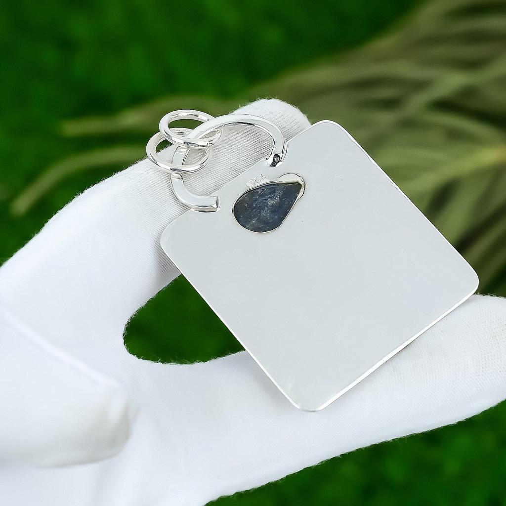 Pandantiv cu Piatră Prețioasă Naturală Lapis Lazuli Argint Sterling 925 Bijuterii Indiene