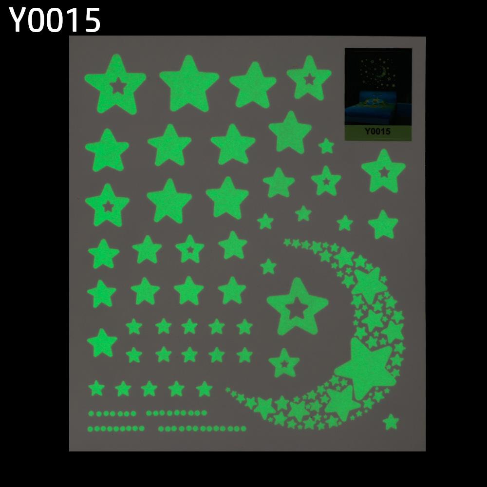 DIY Vinyl Home Decoration Kids Bedroom Noctilucent Moon Glow In Dark Fluorescent Star Decal Luminous Wall Stickers