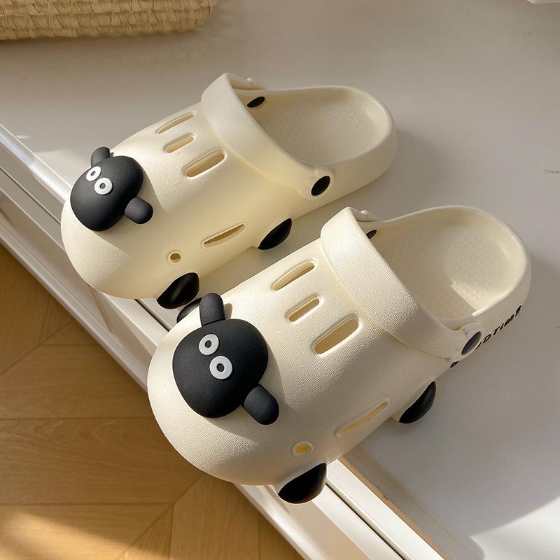 

Summer Cartoon Cute Lamb Thick-Sole Closed-Toe Slippers 41