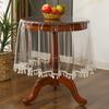 PVC Soft Glass Tablecloth,retro Fringed Lace Waterproof Oil-proof Household,light Luxury High-end Coffee and Eating Table Cover