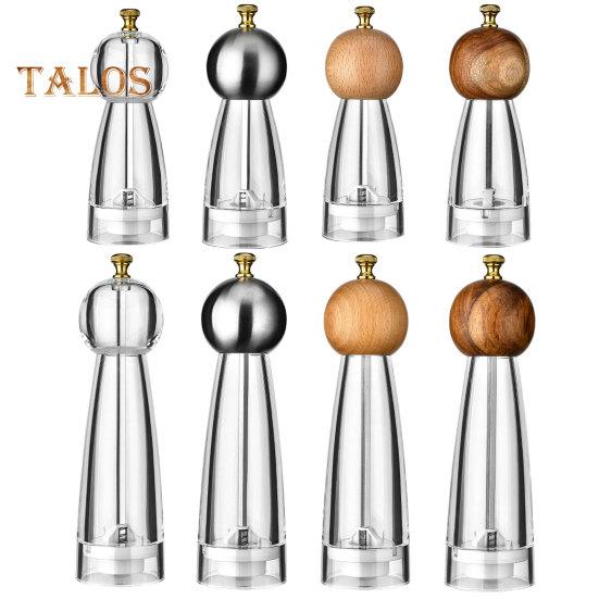 Μηχανή μπαχαρικών Αντιολισθητική λαβή Ορατό Σχεδιασμός Πρακτικό 6/8 ίντσες Φορητός μύλος πιπεριάς Αναδευτήρας αλατιού Εργαλείο μαγειρέματος Εργαλείο κουζίνας