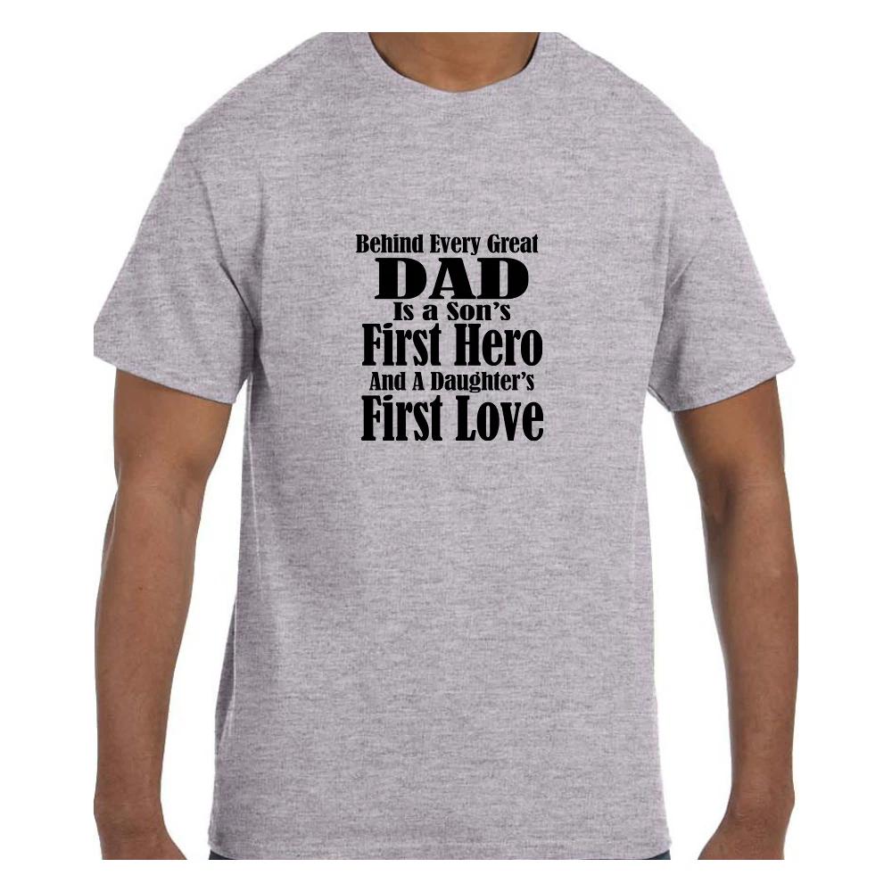 Funny Humor T shirt Father s Day Dad First Hero First Love L