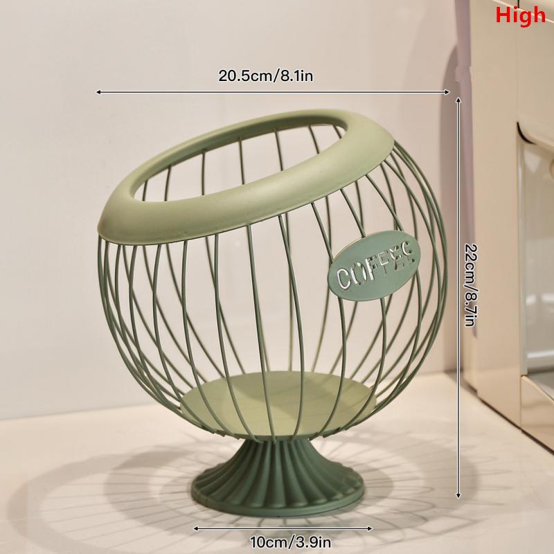 1PCS Iron Coffee Capsule Holder Fruit Snack Storage Rack Multifunctional Hollow Coffee Pod Storage Rack Suitable For Home Cafes