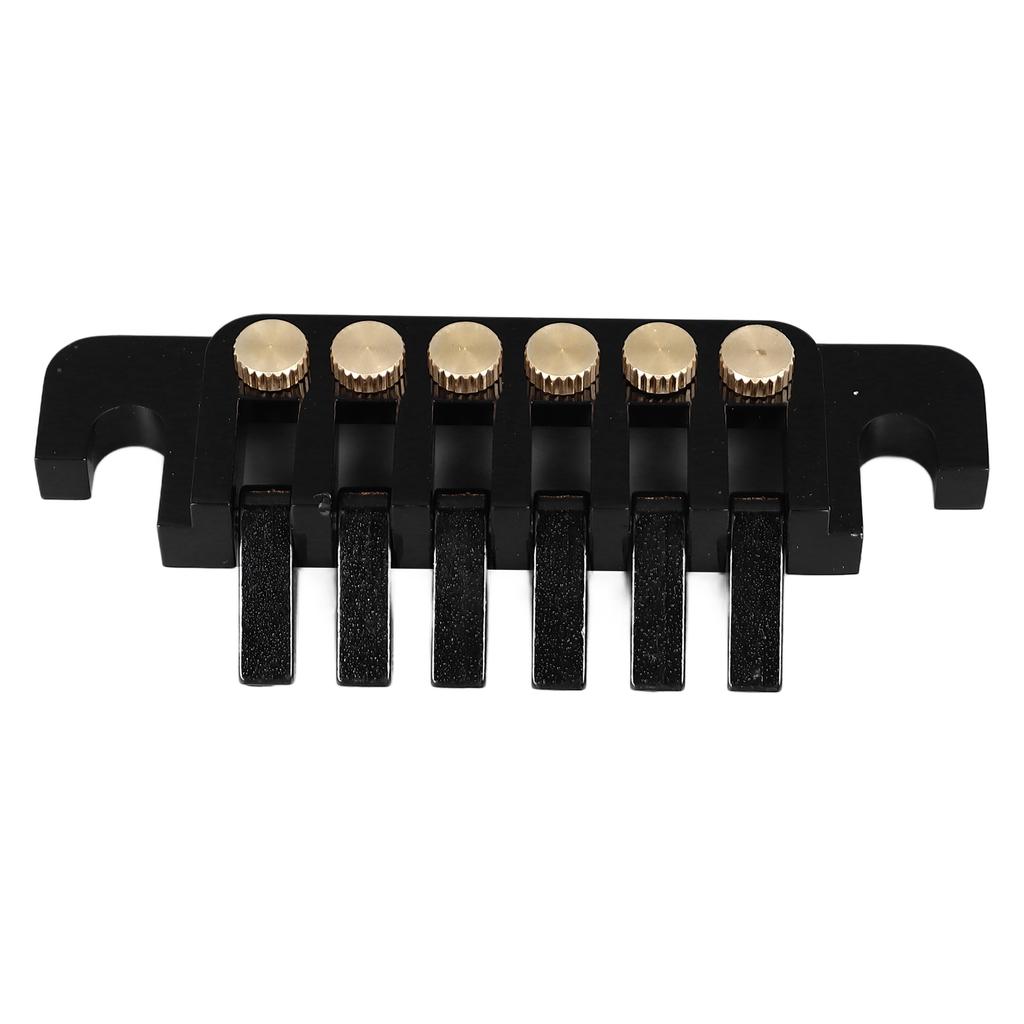 Guitar Bridge Tailpiece Replacement Vintage Style Aluminum Alloy Copper 6 String Electric Guitar Stop Bar Black