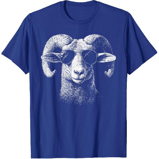 Retro Ram In Sunglasses Men Novelty Funny Ram T-Shirt