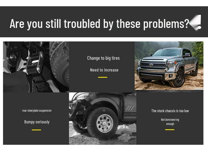 Jeep V31/V32/V33 Speed Runner/Delica/Cheetah Q6 Black Gold Steel Plate Hanger - Extended & Lifted Modification