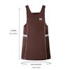 Fashionable Slim Waistcoat Apron Waterproof Waist Strap Apron Solid Color Oil-Proof Cooking Baking Uniform Breathable