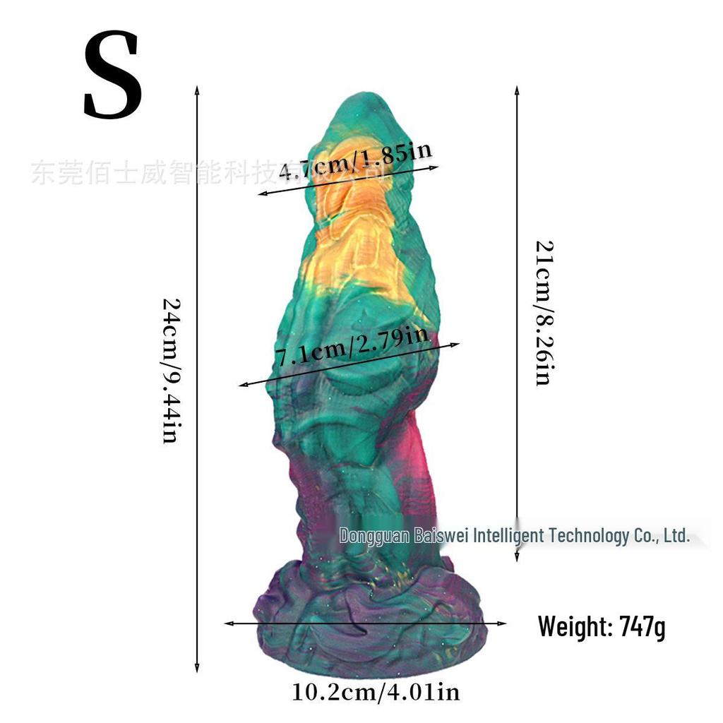 Extra dicker Silikon-Grüner Riese Dildo & Anal Plug für alle Geschlechter