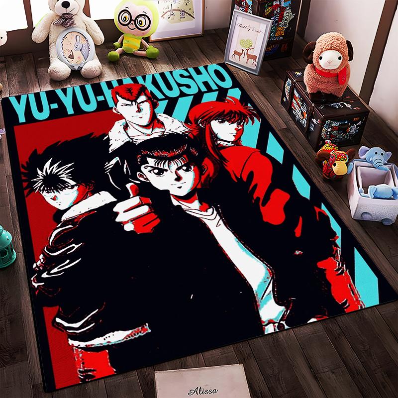 "Yu Yu Hakusho Anime Carpet with Characters and Bold Design Style" Suitable for use as an anti-slip for living room bedroom sofas